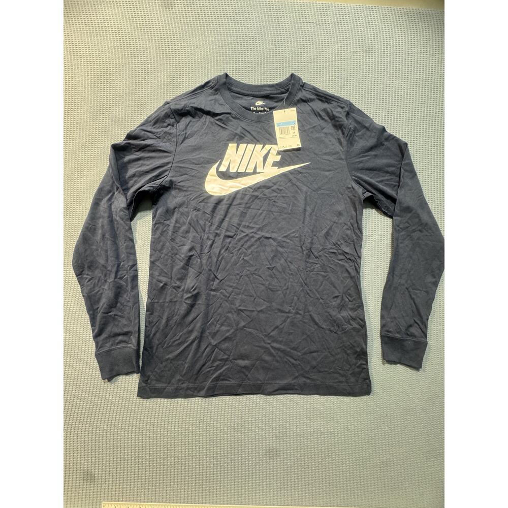NIKE SWOOSH Men Sz‎ M Black Tee  Brand New